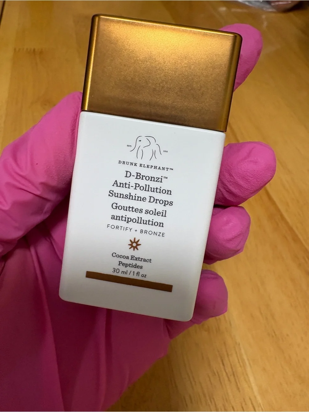 Drunk Elephant D-Bronzi Anti-Pollution Sunshine Drops, Peptides, 1oz, No box,NEW
